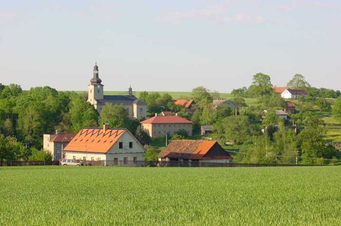 pohled na centrum obce