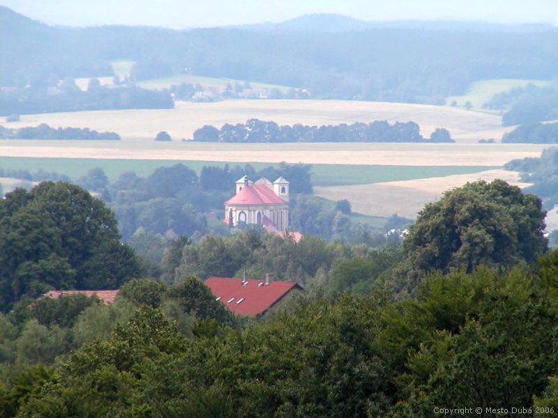 Pohled na Dubsk kostel z vky
